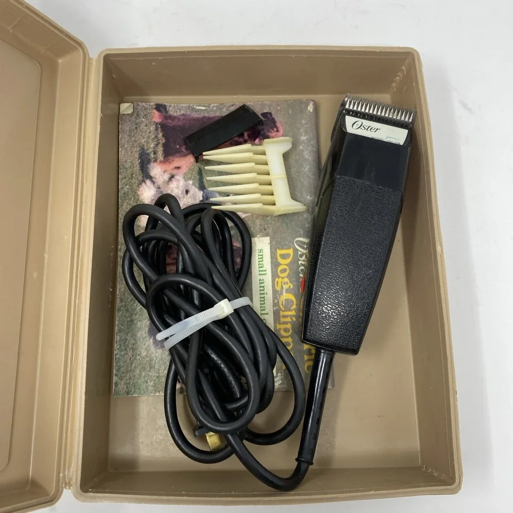 Vtg Oster Electric Dog Clipper Model 196-10B Small Animal Grooming Poodle USA